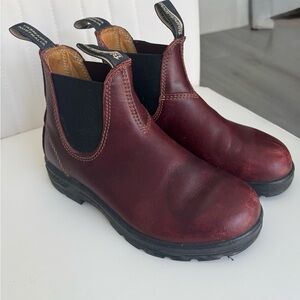 Men's Burgundy Leather Boots